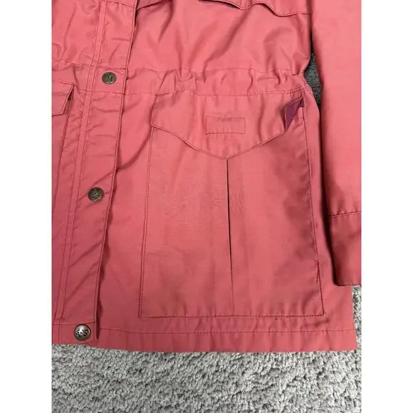 Vintage Powderhorn Mountaineering Coat Womens 10 Red Blue Hooded Ski Parka USA - Picture 2 of 16